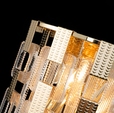 Cumpăra Aplică de perete decorată cu sticlă si elemente metalice. CLN185-2W Luis la Rafi Decor
